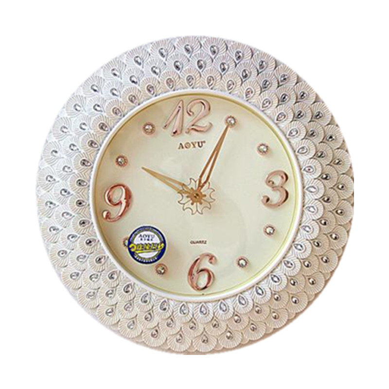大号欧式复古静音客厅挂钟田园美式石英钟表时尚创意时钟挂表包邮