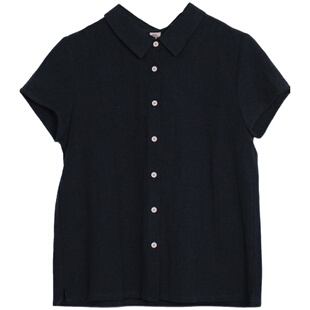 20CXA-086【风与月】前世今生复古温婉文艺经典翻领短袖衬衫