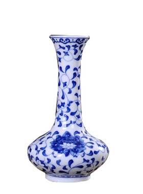 小口陶瓷迷你复古桌面茶道花瓶