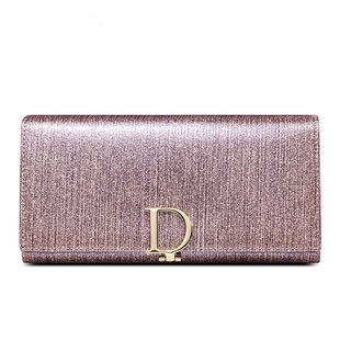 2025新款百搭真皮女士钱包长款搭扣大容量手拿皮夹多功能牛皮钱夹