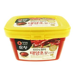 韩国进口辣椒酱顺昌甜辣酱拌饭酱辣炒年糕清净园辣酱500克火锅酱