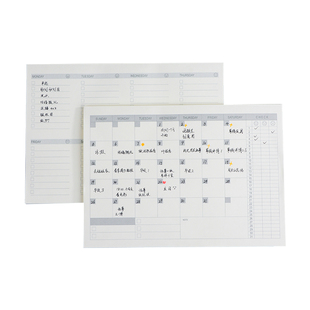 维克多利月计划便签本周计划日程计划本简约办公月计划日程纸周记可撕便签本备忘录便利贴40张不可贴效率手册