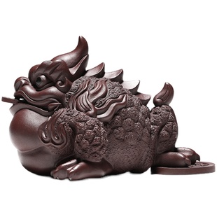 宜兴紫砂茶宠招财富足金蟾可养金蝉茶艺茶桌茶具茶盘蟾蜍茶道摆件