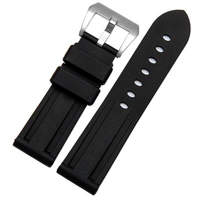 转角橡胶表带硅胶 适用沛纳海Luminor系列 PAM00112 22mm 24mm男