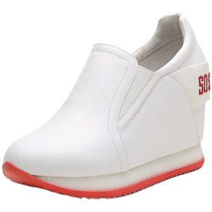 艾淇品牌断码清仓女鞋休闲37码真皮女折扣优惠韩版内增高女鞋显瘦