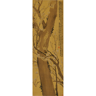 传世名画高清复制扬州八怪金农玉壶春色图国画梅花微喷字画装饰画