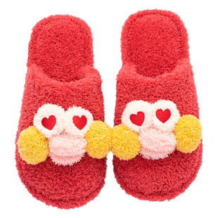 棉拖鞋女秋冬季可爱保暖毛绒家居家用冬天室内防滑居家情侣男包跟