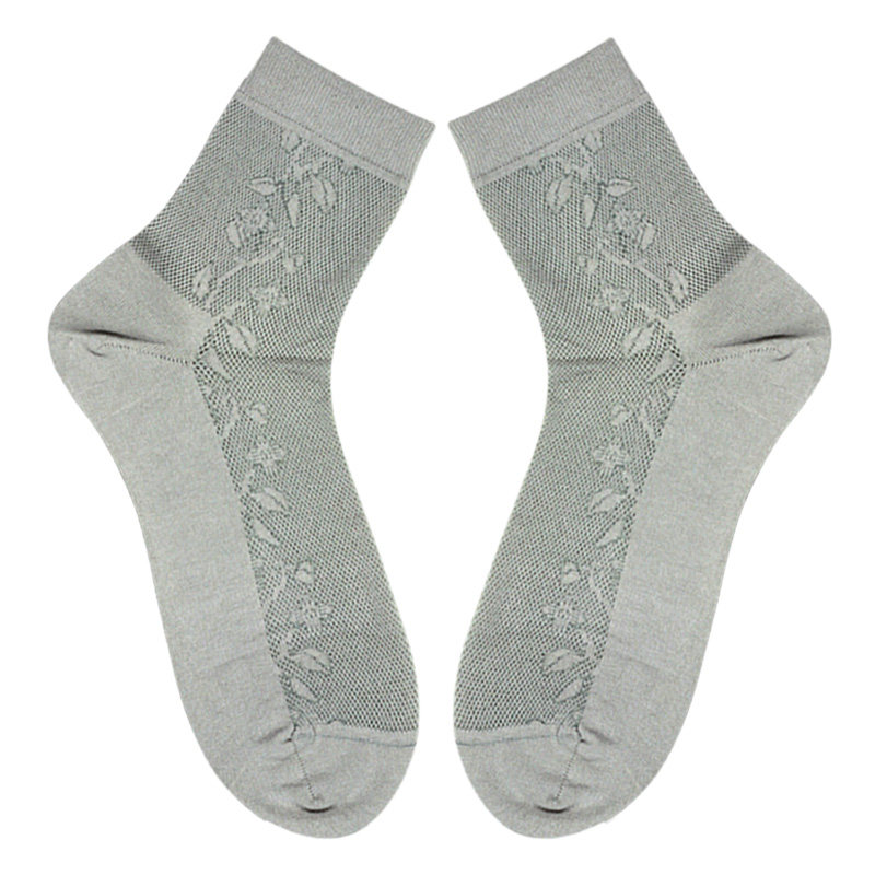 欧蒂爱女袜中筒春秋夏季薄款袜子女纯棉超薄棉袜女士网眼透气短袜