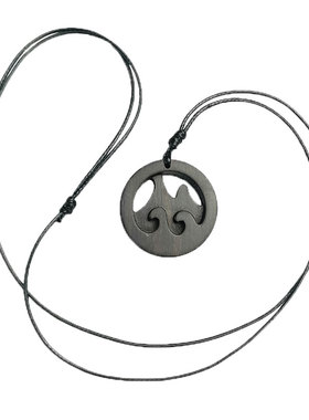 山盟海誓吊坠忠之路檀木项链情侣