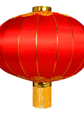 大红灯笼国庆节日装饰绸段