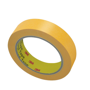 正品3M244美纹纸胶带 黄色无痕耐高温胶带 模型遮盖 汽车喷漆遮蔽