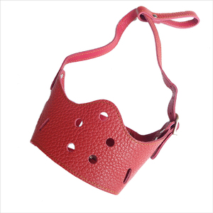 头层牛皮狗嘴套真皮犬用嘴套狗口罩大中小型犬嘴套可调节狗嘴套