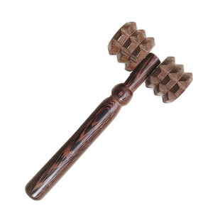 鸡翅木手动按摩器滚轮式按摩器脚底背部按摩全身按摩木质包邮