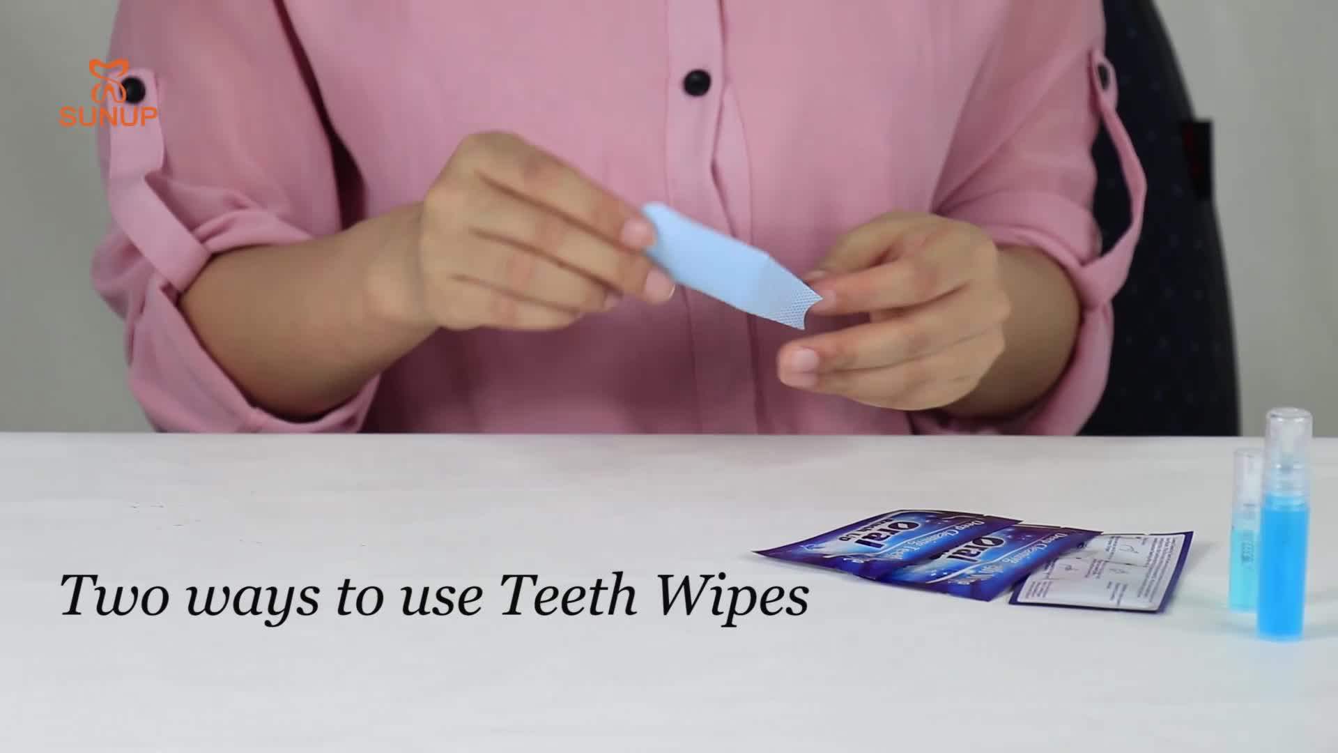 Deep Cleaning Teeth Whitening Wipes Finger Brush Up For Dental