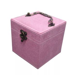 新时尚绒布首饰盒公主绒布三层创意收纳礼品包装盒 小饰品绒布盒