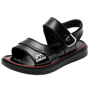 男童凉鞋中大童2026年新款夏季宝宝软底小男孩儿童鞋子真皮沙滩鞋