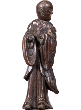 清代黄杨木人物收藏客厅桌面摆件