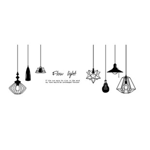 餐厅墙面装饰现代简约壁画贴纸酒吧客厅玄关墙上贴画灯泡唯美墙贴