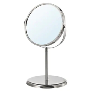 IKEA宜家国内代购特蕾萨姆镜子不锈钢梳妆镜浴室化妆镜双面装饰镜