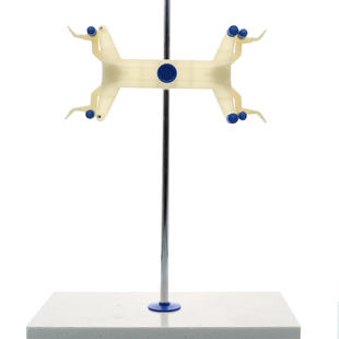 汇达大理石滴定台滴定管支架 杆高65cm白玉大理石底座铁架台固定架实验教学器材双侧德式蝴蝶夹滴定管夹使用