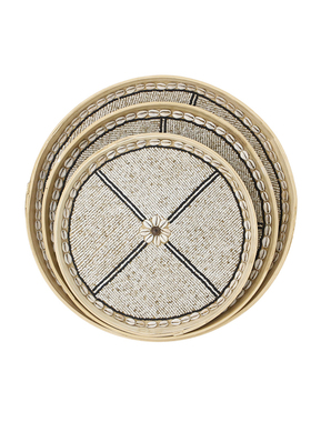 ins圆形茶盘收纳挂件工艺品