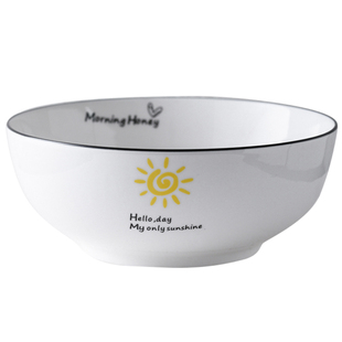 大碗汤碗面碗8英寸单个 北欧创意家用餐具个性陶瓷碗大号饭碗汤盆