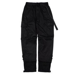 WSNHLAB休闲长裤男新款秋季直筒潮流修身小脚机能风工装束脚裤男