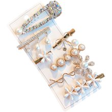 韩国少女珍珠发夹边夹刘海夹