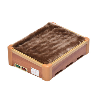 前创实木烤火炉取暖器陶瓷办公烤脚暖脚器烤火器烤火箱家用电暖炉