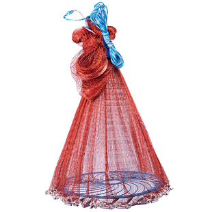 撒网大飞盘式手抛网  鱼网易捕鱼傻瓜渔网自动美扑纯工具铅坠