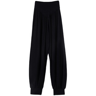 儿童舞蹈服练功服女童练功裤哈伦裤莫代尔束口宽松灯笼舞蹈裤黑色