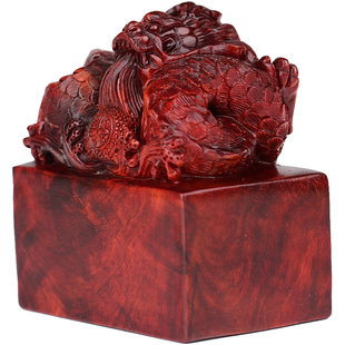 梨香院 盘龙印玺 印度小叶紫檀木 印章定刻古风 私人姓名手工订做