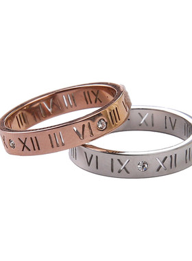 日韩版镀18k玫瑰金女罗马数字