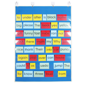 8层学习挂袋启蒙早教字卡中英文图卡拼音幼儿园学校门后牛津布