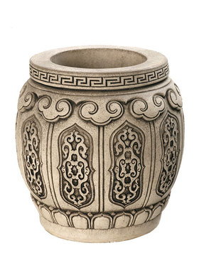 砖雕书房笔筒吉祥砖雕笔筒中式