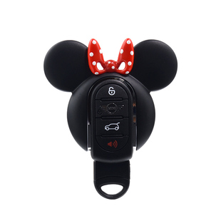 适用于宝马迷你mini cooper米奇米妮车钥匙壳钥匙套钥匙扣链可爱