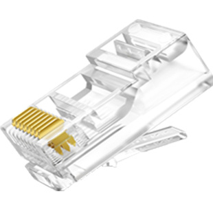 普联TP-LINK TL-EH5e01-100超五类网络水晶头铜镀金千兆Cat5e网线接头连接器8芯非屏蔽RJ45接口防火100个盒装