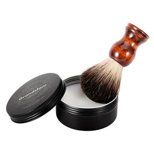 Grandslam进口头层牛皮帆布刮胡刀老式直剃刀直刃刀磨刀布荡刀带