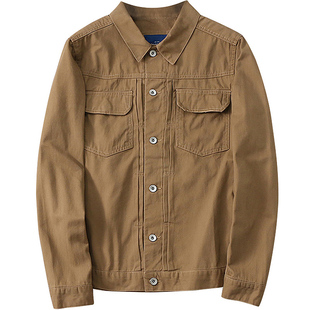 51SHOP男士休闲夹克春秋款翻领长袖全棉外套