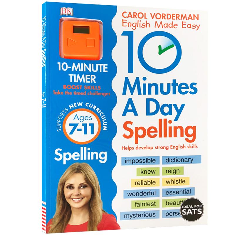预售DK出版英文原版 每天十分钟:自然拼读 10 Minutes A Day Spelling KS2 7-11岁儿童英语课外教材书 小学生练习册