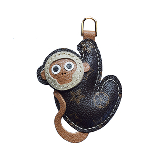 【MR夹子】猴 原创设计 手工真皮车钥匙包挂件创意老花定制礼物女