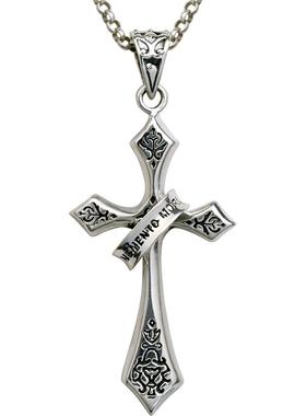 yuki男士女士925潮十字架银项链