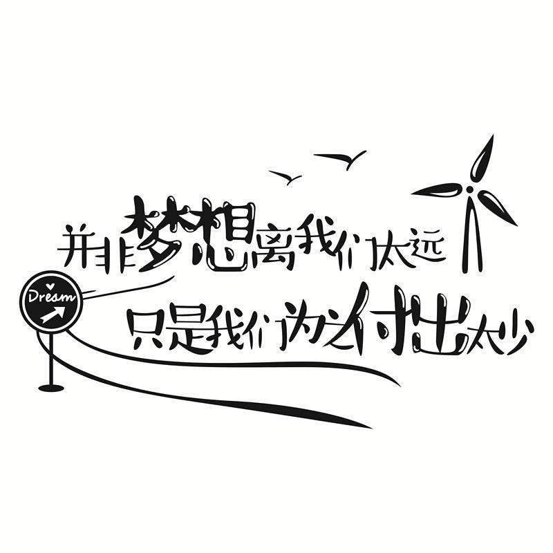 公司贴纸励志墙贴画标语卧室办公室教室创意个性背景装饰企业墙纸