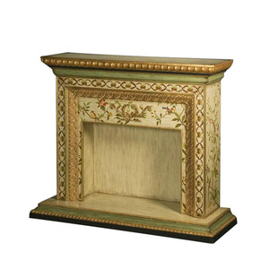 茱莉安家居实木雕刻艺术手绘欧式法式奢华大气金银箔壁炉装饰经典