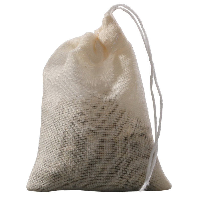 30个6*8茶包袋调料香料煲汤袋小号纯棉纱布过滤袋中药茶叶泡茶袋