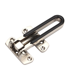 家用锌合金防盗扣防盗链锁扣加厚酒店门扣塔扣明装式扣式黑胶粗头