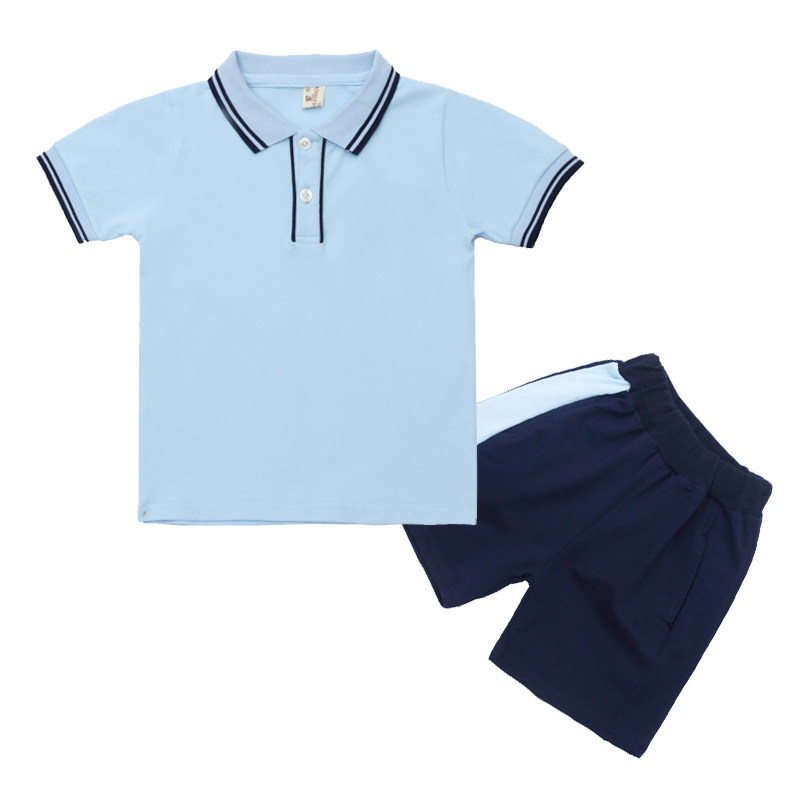 英伦风夏季短袖儿童校服套装