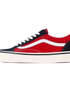 VANS黑红灰白低帮情侣帆布鞋