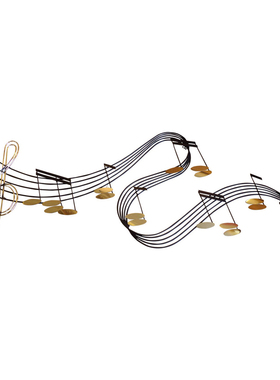 欧式风铁艺音乐墙挂软装书房壁饰