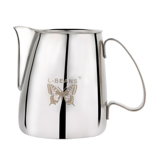 L-BEANS艾丽斯爱丽斯专业长嘴尖嘴拉花杯不锈钢拉花杯拉花缸500ML